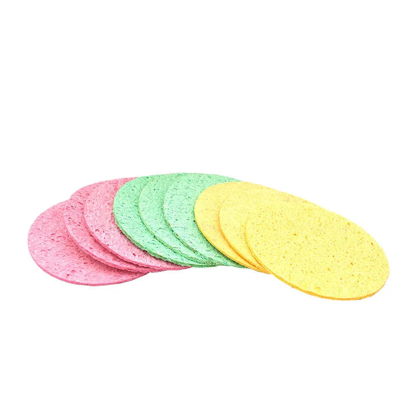 Super Water Absorption Customized Shape Eco Friendly Wood Compressed Facial Sponges Makeup Remover Pads Biodegradable Cellulose Sponge