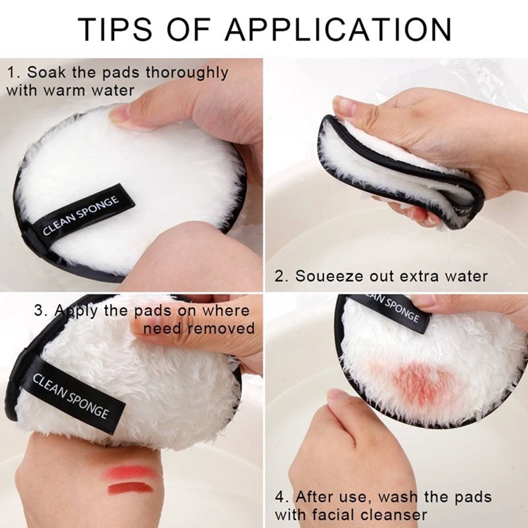 OEM Custom Make up Remover Clean Sponge Face Towel Makeup Remover Cotton Pad Organic Makeup Removing Sponge for Face