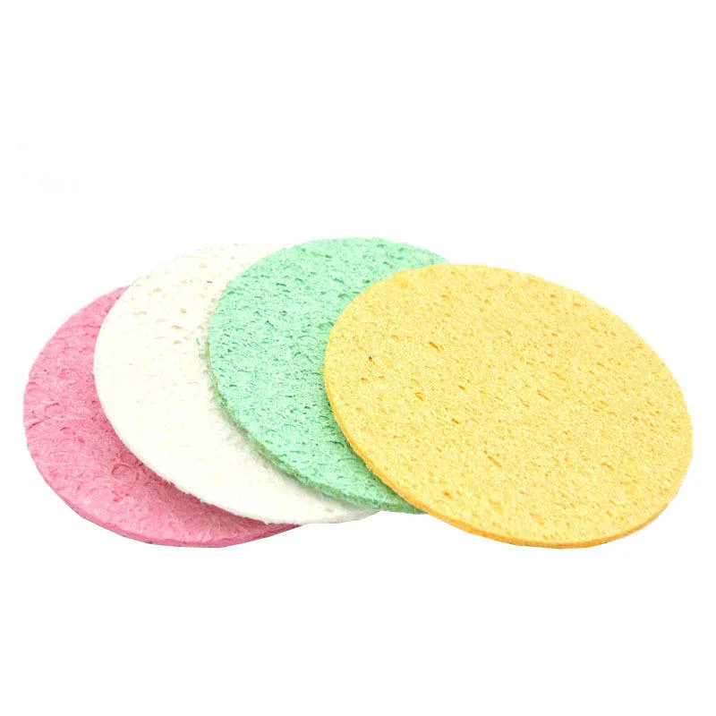 Super Water Absorption Customized Shape Eco Friendly Wood Compressed Facial Sponges Makeup Remover Pads Biodegradable Cellulose Sponge