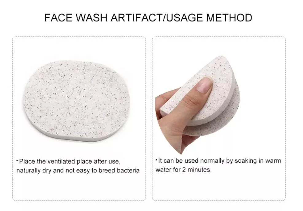 Hot Selling Cleansing Sponge Facial Walnut Fabric Clean Powder Puff Makeup Sponges